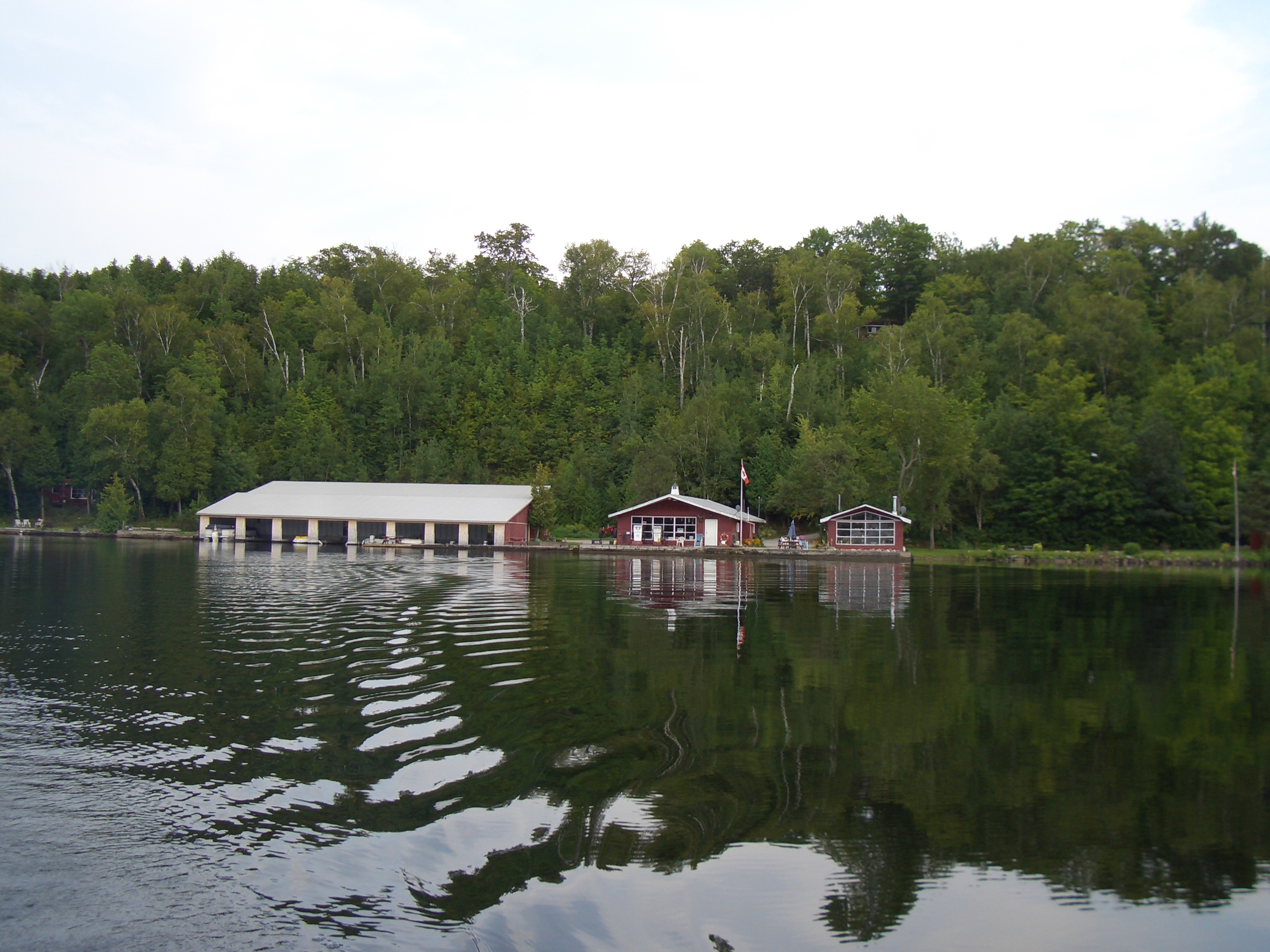 Directly on the Trent Severn waterway, the marina offers over 600 feet of deep dockage for customers